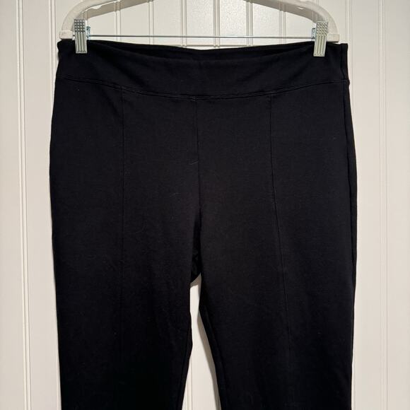 Cabi Black Flegging Pull On Pants Flared Leggings Front Slits Size XL - Picture 3 of 7